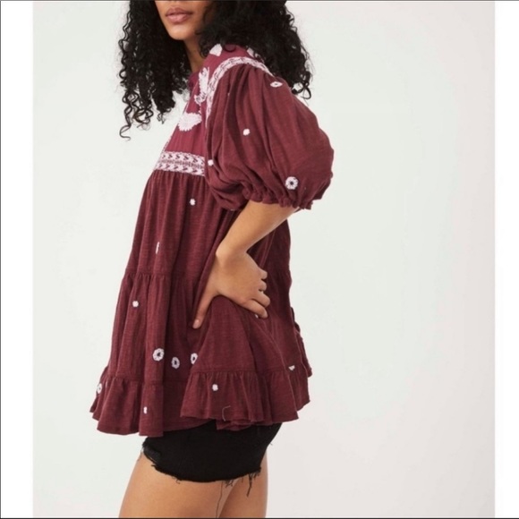 Free People Edie Tee - Sweet Raisin - Picture 3 of 8